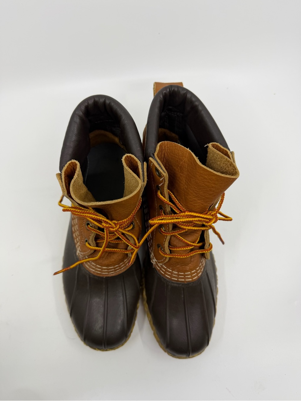 Vintage L.L. Bean Women’s 6" Leather Duck Boots Tan/Brown Size 7M (Style 29306) - Picture 2 of 9